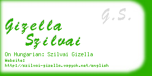 gizella szilvai business card